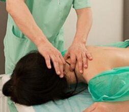 Massage with cervical osteochondria